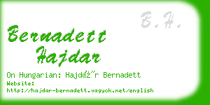 bernadett hajdar business card